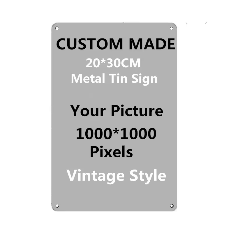 Wine Tag Label - ป้ายโลหะสั่งทำส่วนตัว ขนาด 20x30 ซม. นำขึ้นรูปภาพ ข้อความ