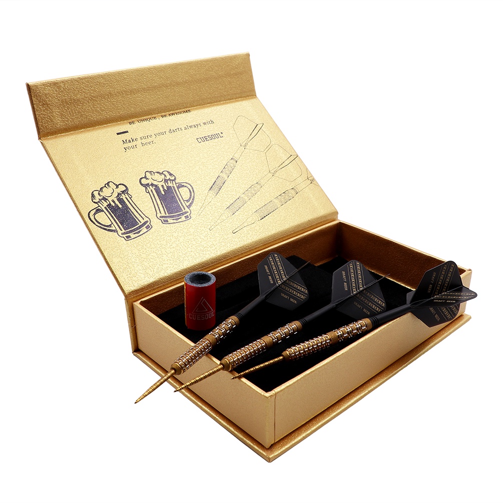 Beer Flight Set - CUESOUL เบียร์สดพร้อมสีน้ำมันลูกดอกสำเร็จรูปและโรสท์ ไฟลท์-23g ปลายเหล็ก/21g ซอฟท์ทิป 90%