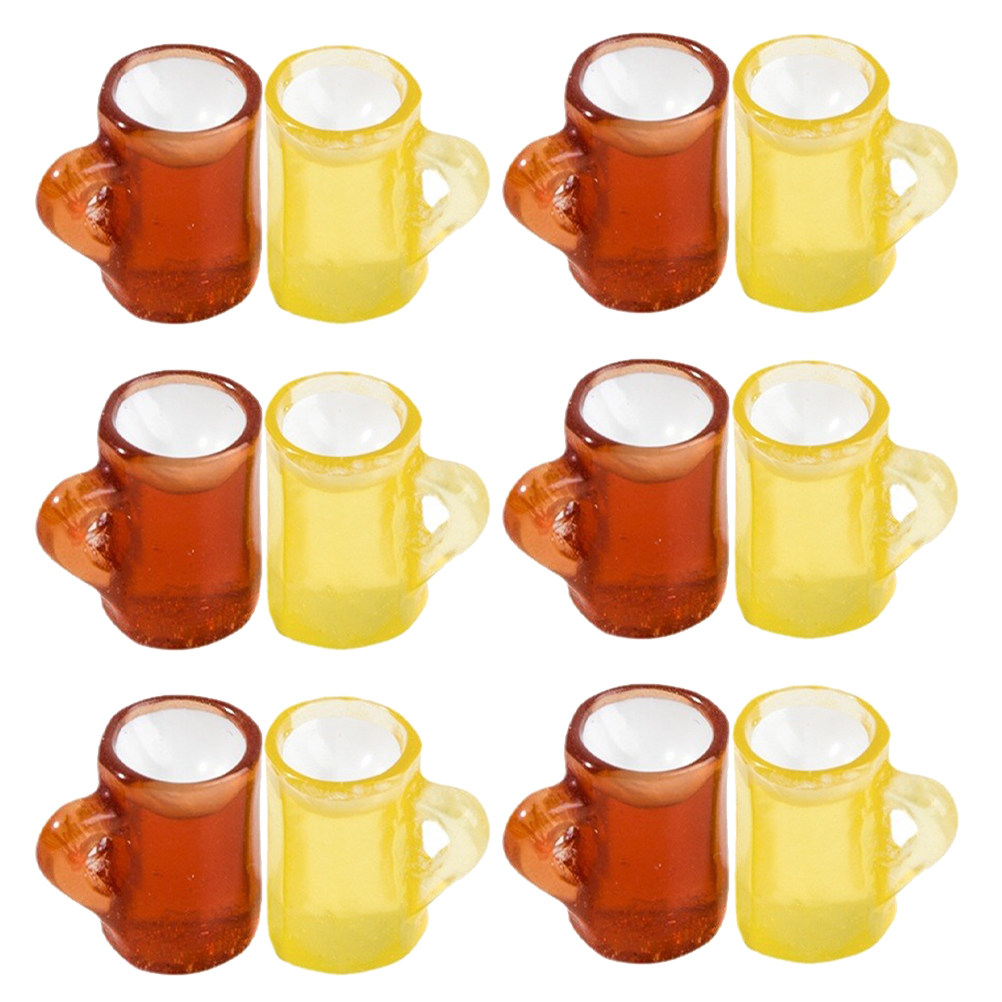 Wine Beer Photo - แก้วเบียร์เรซินขนาดเล็ก 20 ชิ้น ของตกแต่งแก้วเบียร์มินิที่สมจริง อุปกรณ์ประกอบฉากถ่ายรูปสร้างสรรค์ อุปกรณ์ปาร์ตี้