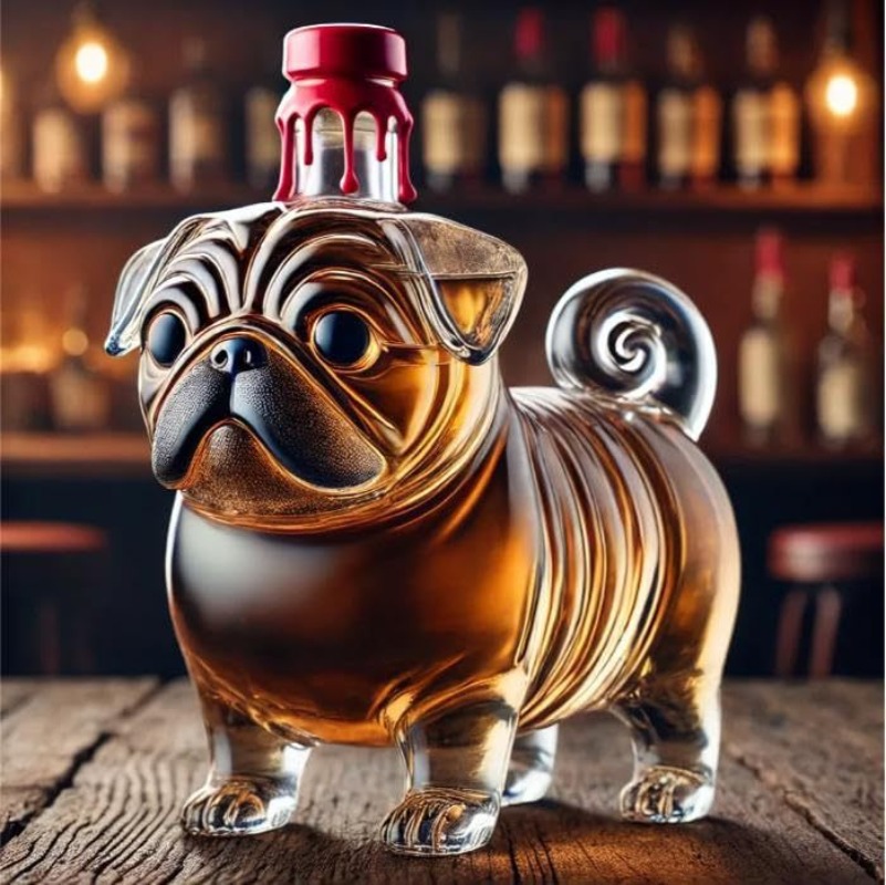 Wine Vodka Beer - ที่แขวนแก้วรูปปั๊กใส สำหรับแขวนขวดวิสกี้ ไวน์ บรั่นดี วอดก้า เบียร์