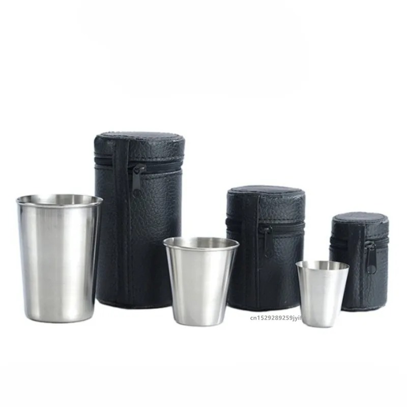 4 ชิ้น/เซ็ตกลางแจ้งสแตนเลสสตีล - Beer Flight Set บทวิจารณ์และราคา