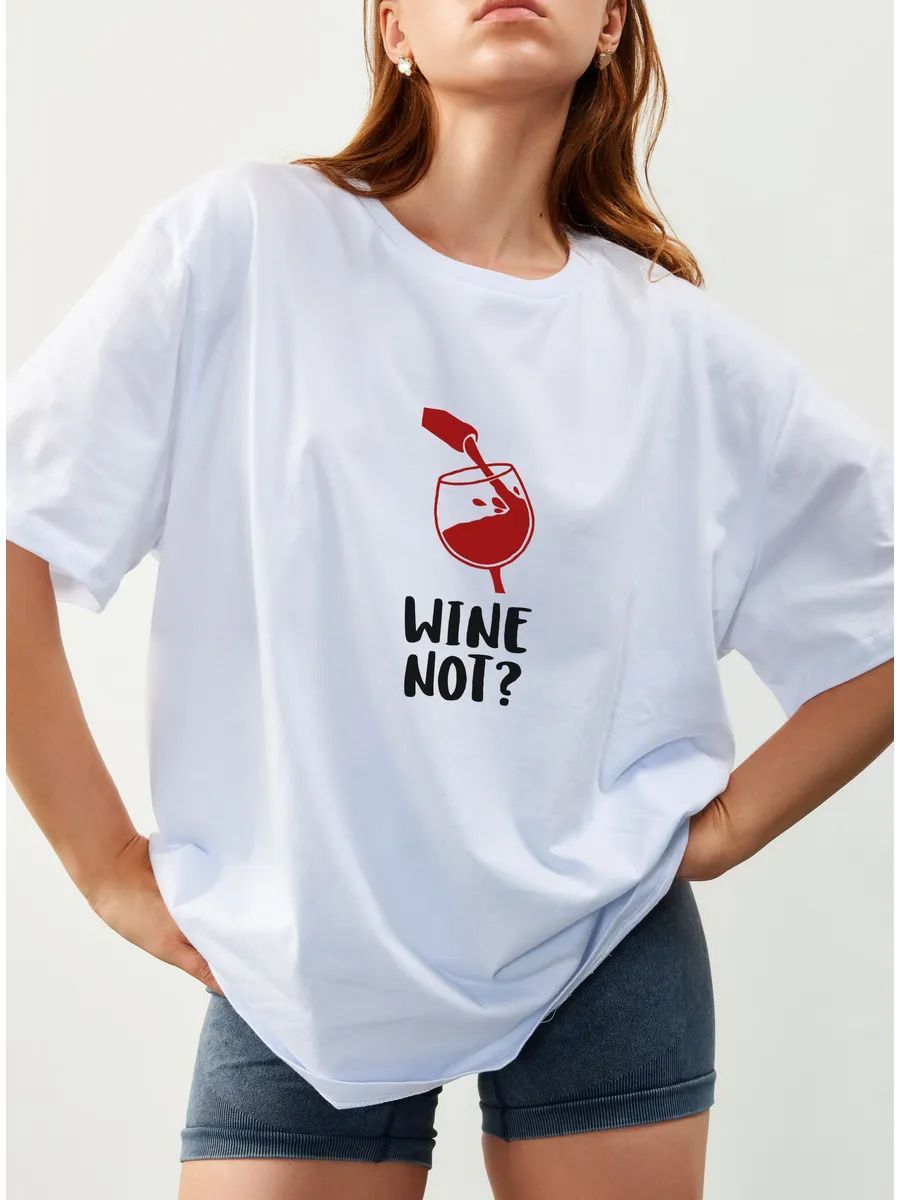 เสื้อยืดลายกราฟิกสำหรับผู้หญิง - Wine Bottle Size บทวิจารณ์และราคา