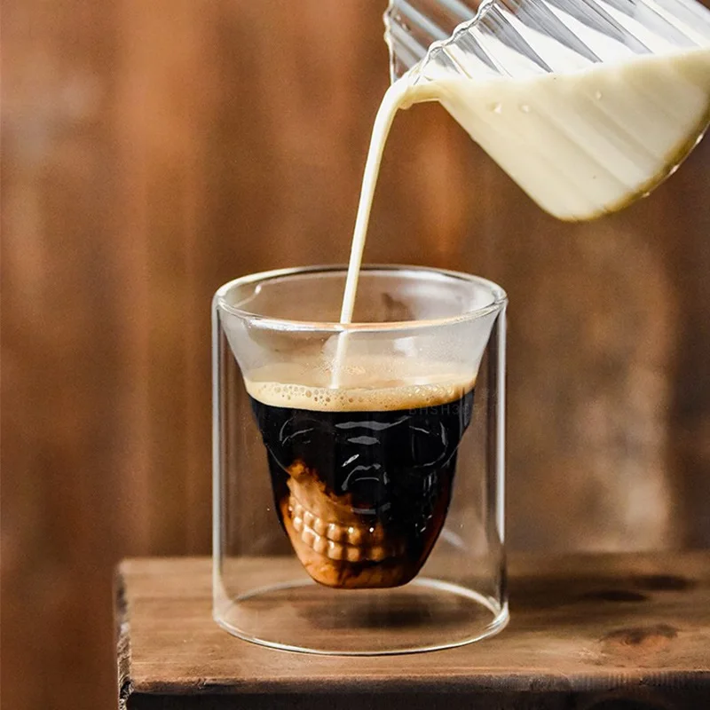 Double-Layered โปร่งใส Skull H - Wine Europe Beer Europe Vodka Europe บทวิจารณ์และราคา