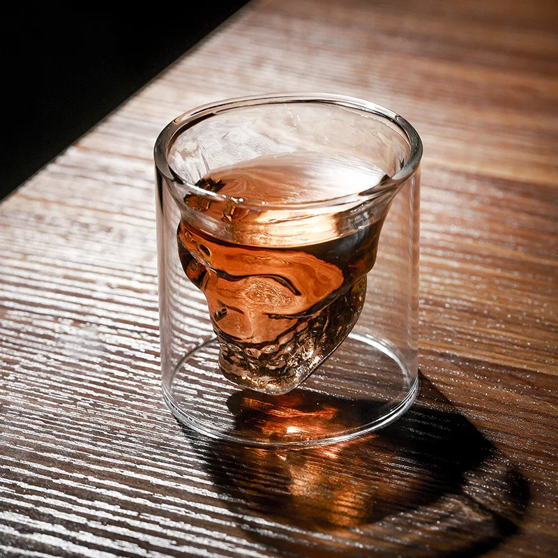 Double-Layered โปร่งใส Skull H - Wine Europe Beer Europe Vodka Europe บทวิจารณ์และราคา