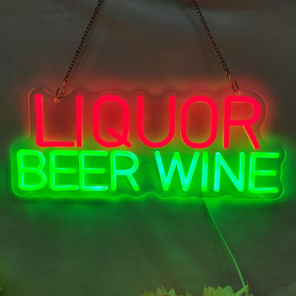 ป้ายไฟนีออน LED สำหรับตกแต่งผน - Wine Beer Whiskey Year บทวิจารณ์และราคา
