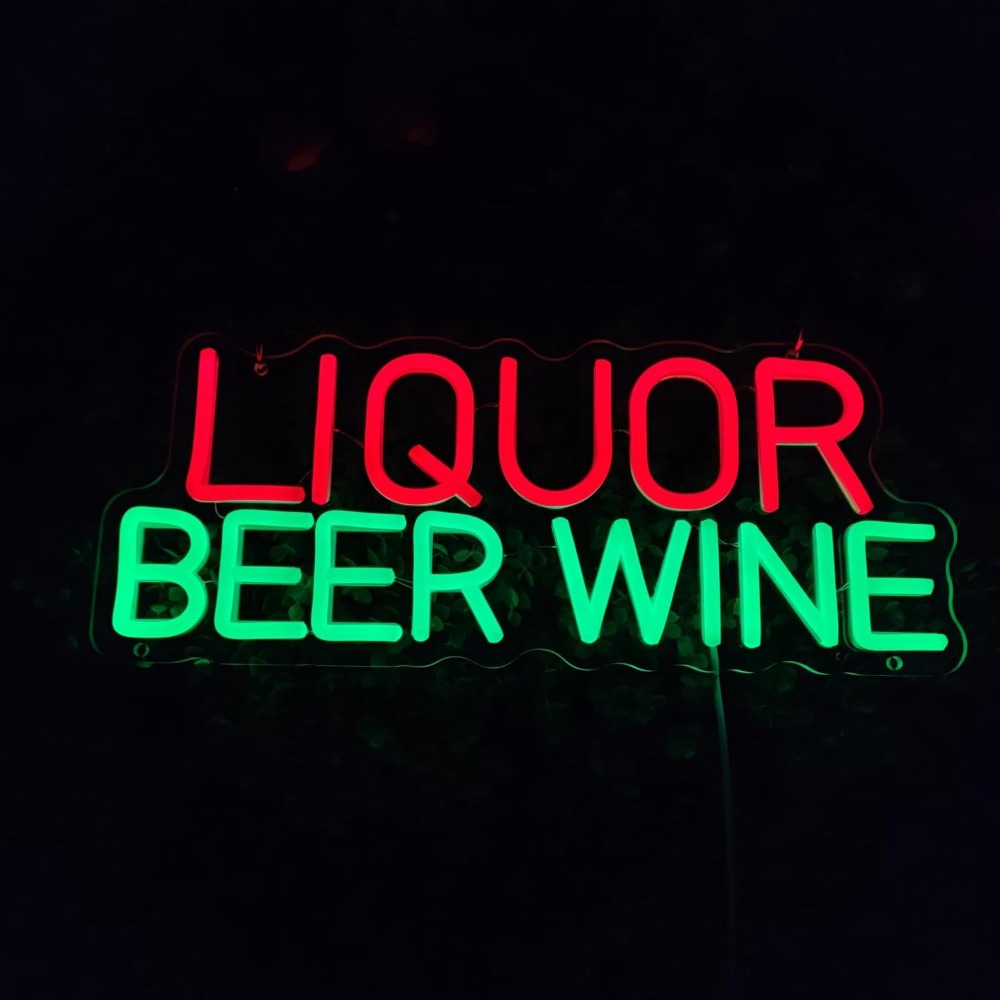 ป้ายไฟนีออน LED สำหรับตกแต่งผน - Wine Beer Whiskey Year บทวิจารณ์และราคา