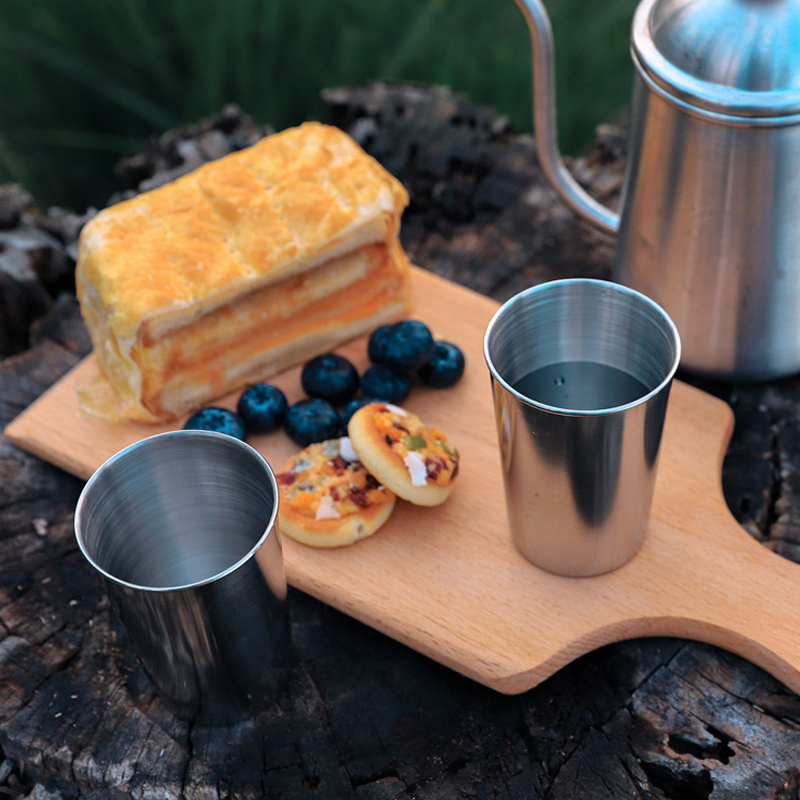 4 ชิ้น/เซ็ตกลางแจ้งสแตนเลสสตีล - Beer Flight Set บทวิจารณ์และราคา