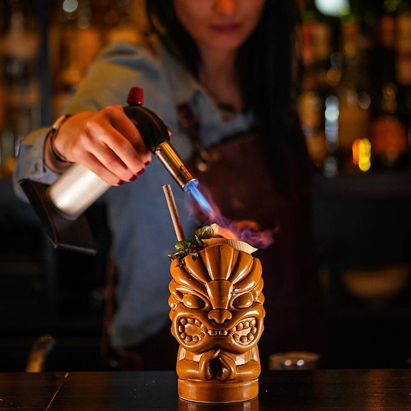 แก้วค็อกเทลฮาวายลายทิกิ แก้วเบ - Wine With Beer Cocktail บทวิจารณ์และราคา